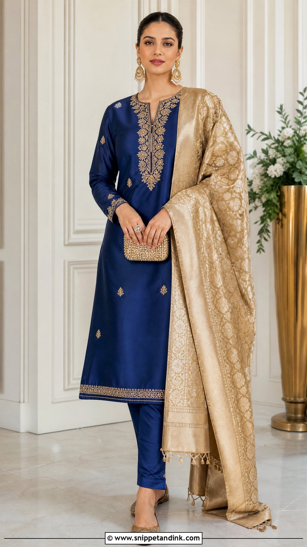 Straight Cut Silk Wedding Salwar Suit - Snippet and Ink - 20 Wedding Salwar Suits Party Wear