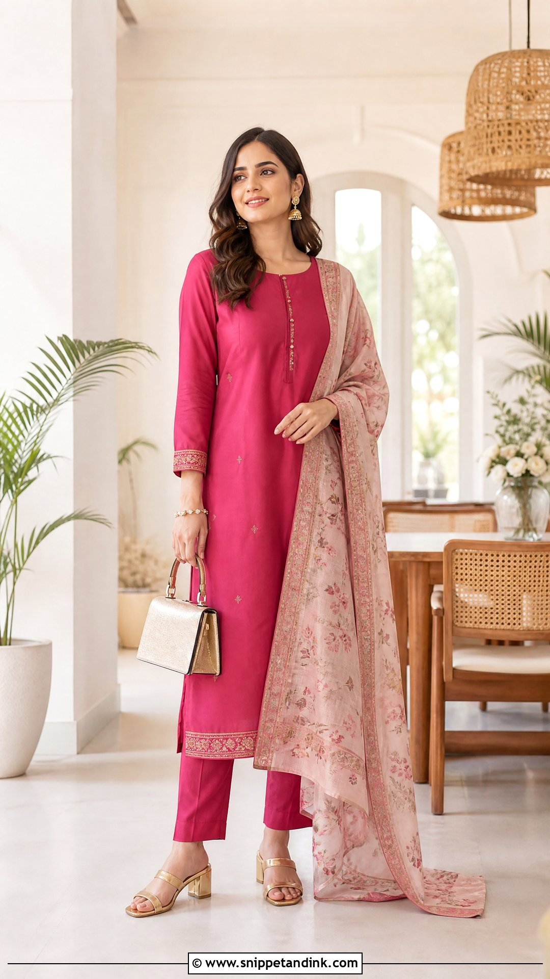 Straight Kurta Pant Bridal Trousseau Outfit - Snippet and Ink - 25 Bridal Trousseau Outfits