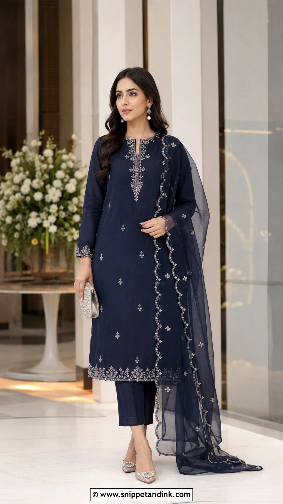 Straight Kurta With Cigarette Pants - Snippet and Ink - 20 Kurta Wedding Ideas
