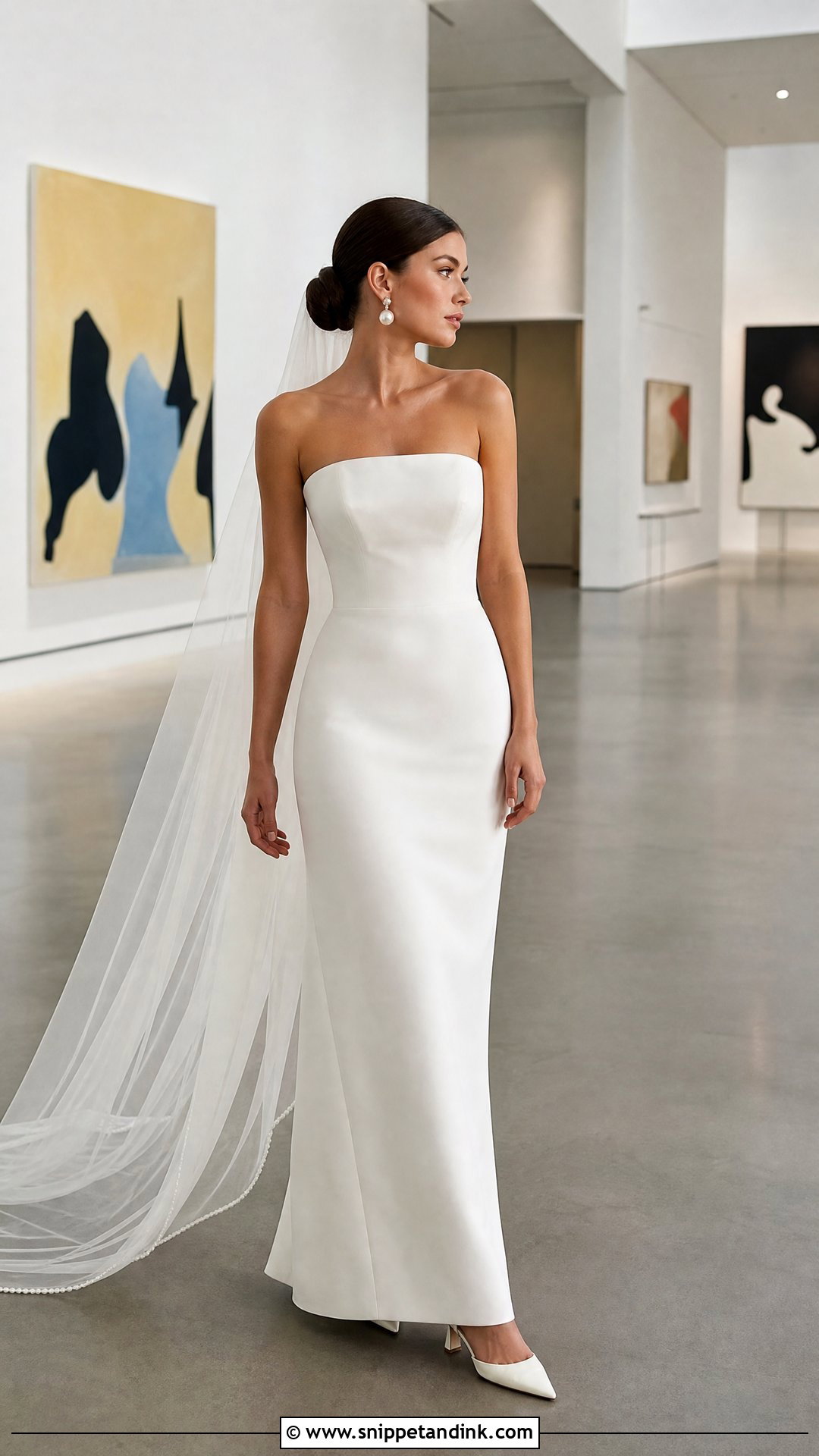 Straight Neck Tube Top Wedding Dress - Snippet and Ink - 20 Tube Top Wedding Dress Ideas
