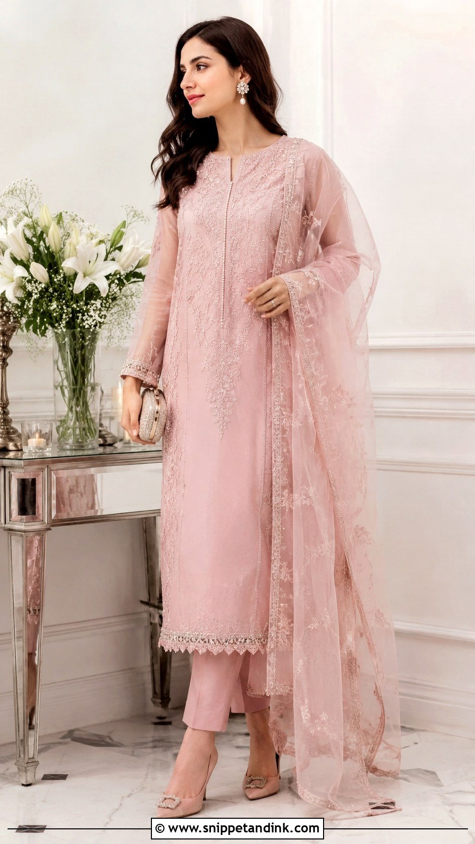 Straight Pants Nikkah Suit Outfit - Snippet and Ink - 25 Simple Nikkah Outfit Ideas