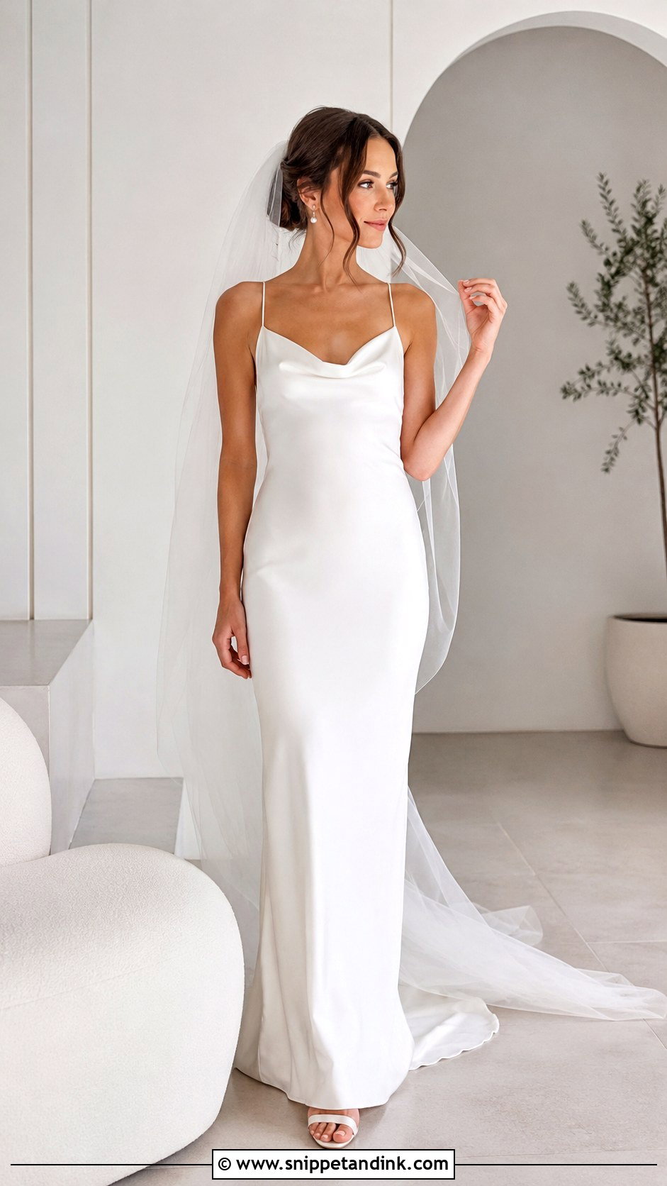 Straight Slip Wedding Dress - Snippet and Ink - 25 Straight Wedding Dress Ideas