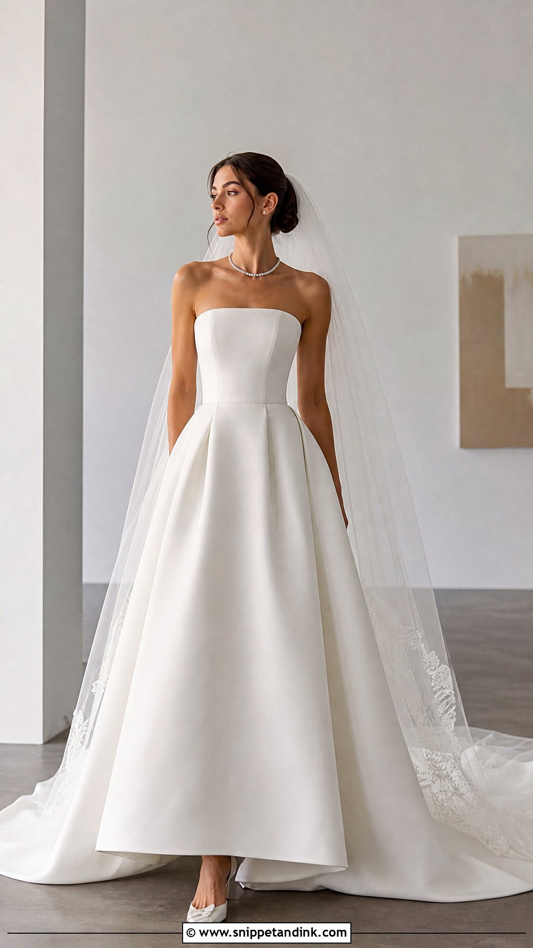 Straight Strapless Wedding Dress - Snippet and Ink - 20 Wedding Dresses Neckline