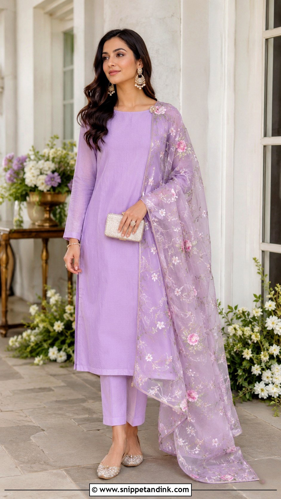 Straight Suit And Organza Dupatta Prewedding Outfit - Snippet and Ink - 20 Casual Indian Prewedding Outfit Ideas