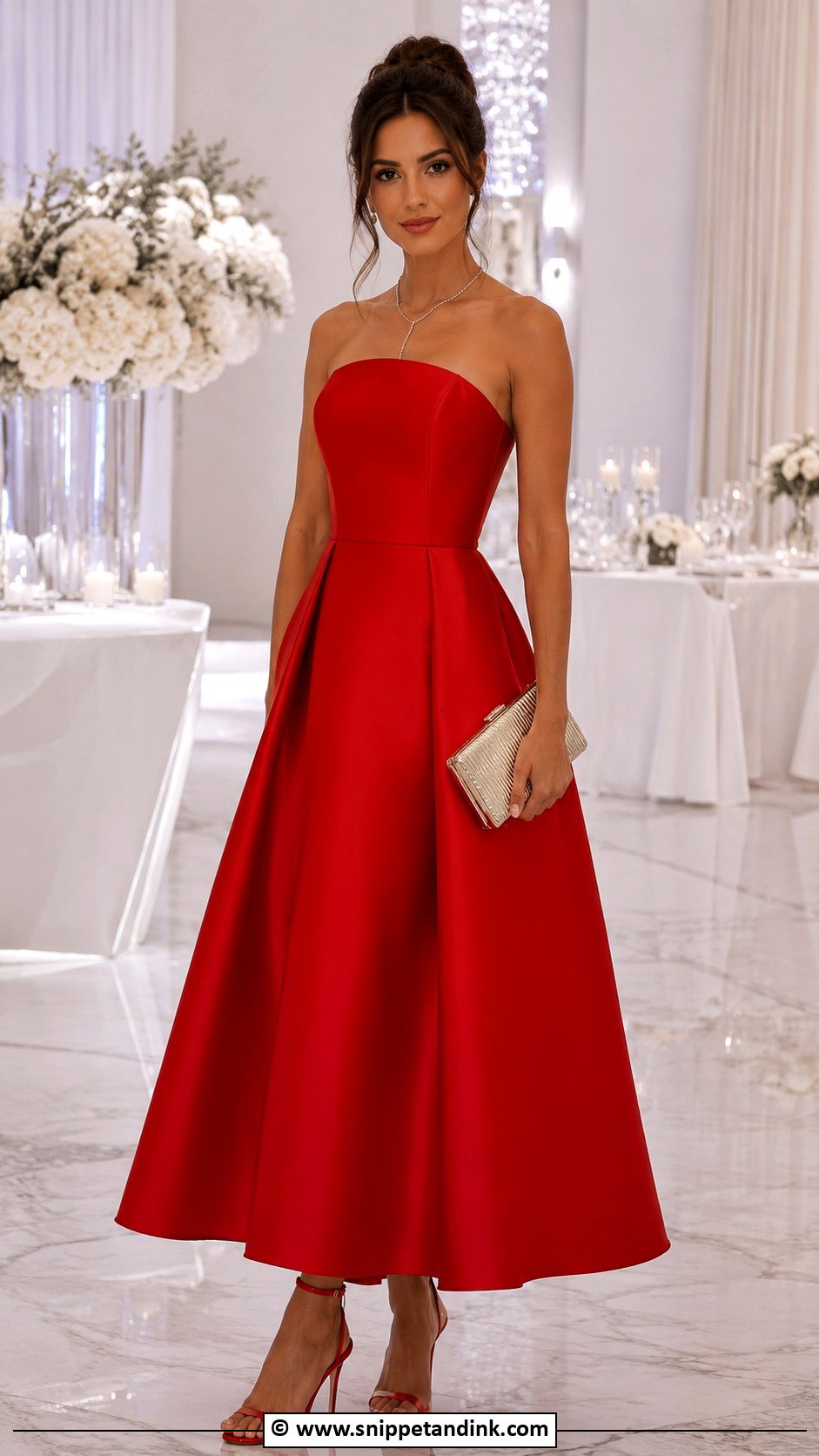 Strapless A Line Gown Outfit - Snippet and Ink - 30 A Line Gown Ideas