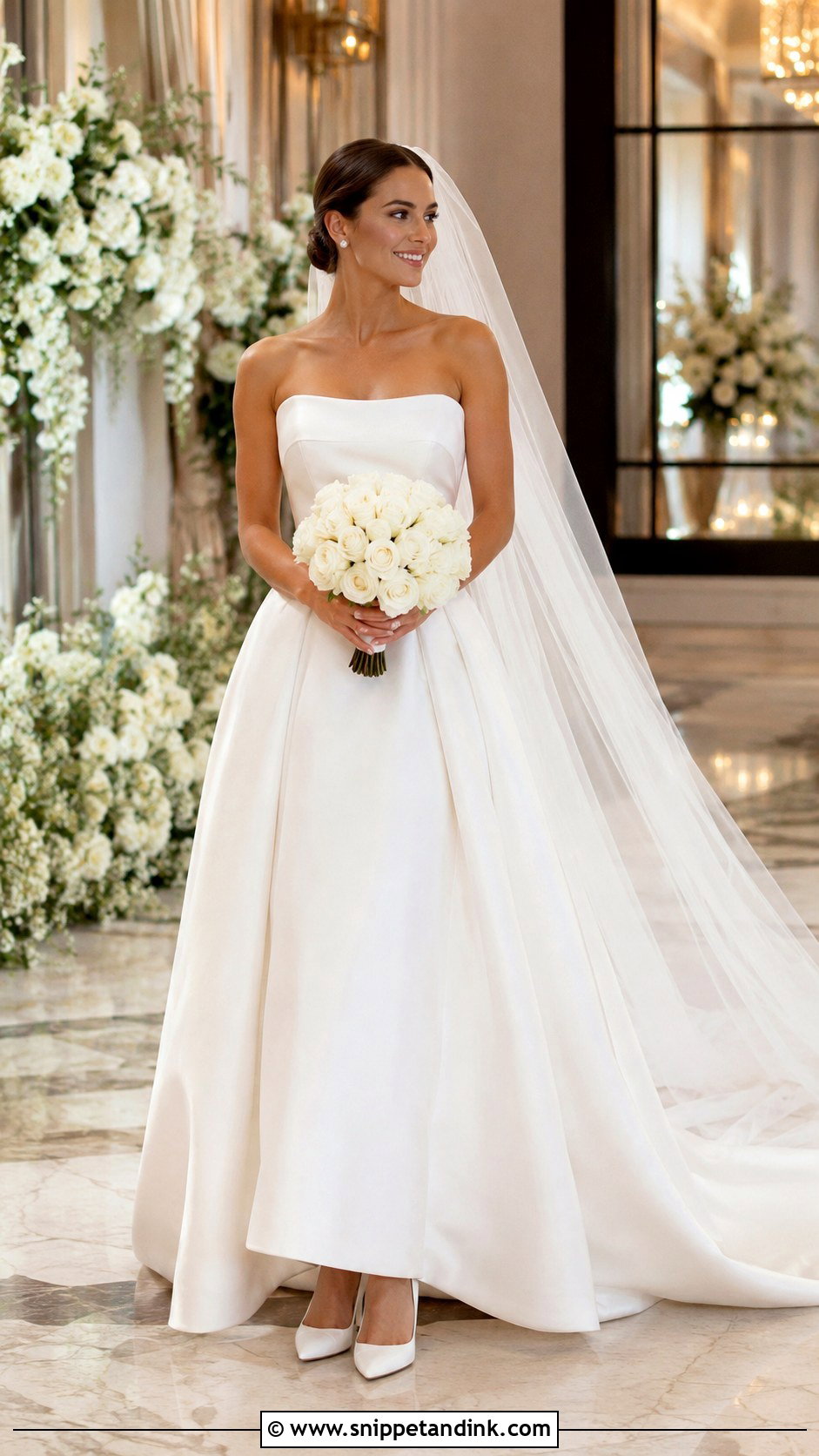 Strapless A Line Wedding Dress - Snippet and Ink - 20 Classy Simple Bride Dress Ideas