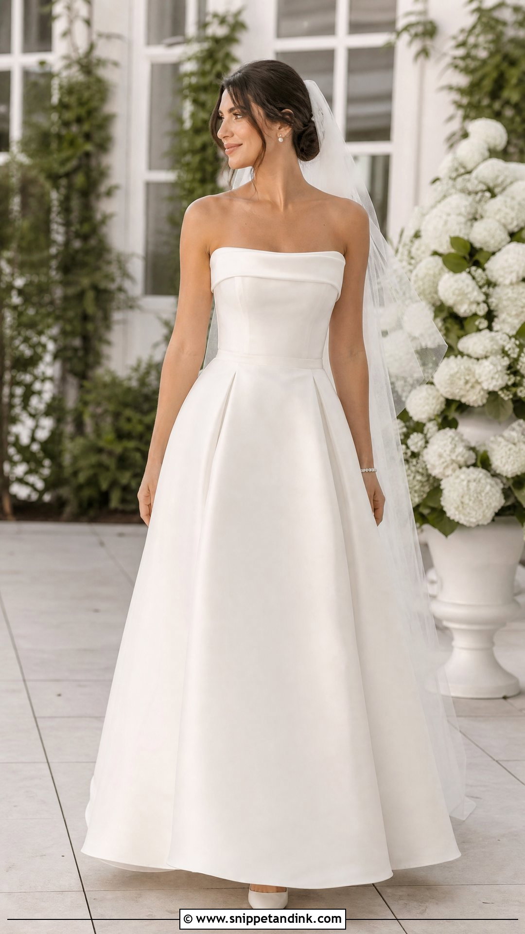 Strapless A Line Wedding Dress - Snippet and Ink - 20 Scandinavian Wedding Dress Ideas