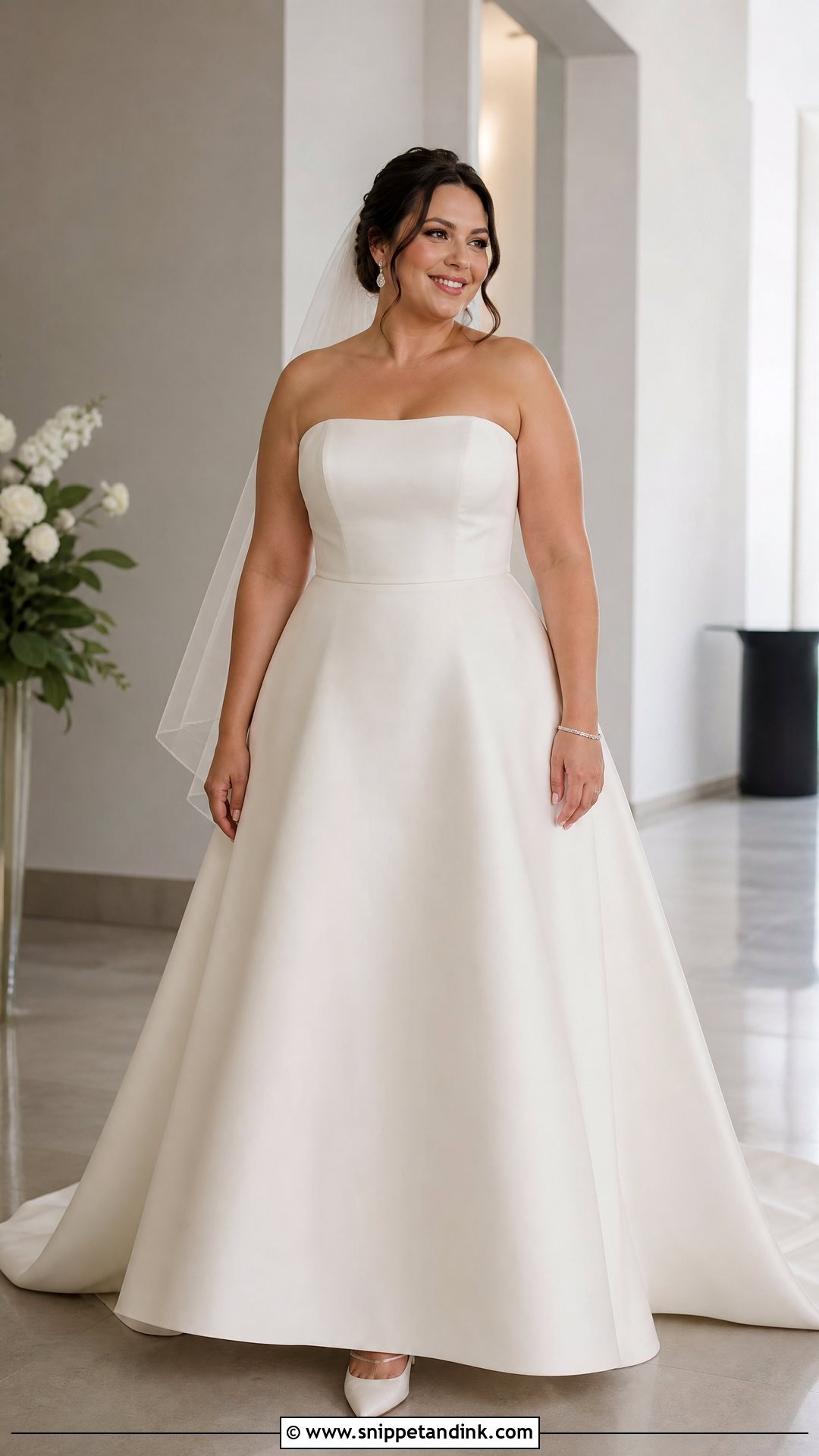 Strapless A Line Wedding Dress - Snippet and Ink - 20 Prettiest Wedding Dress Ideas