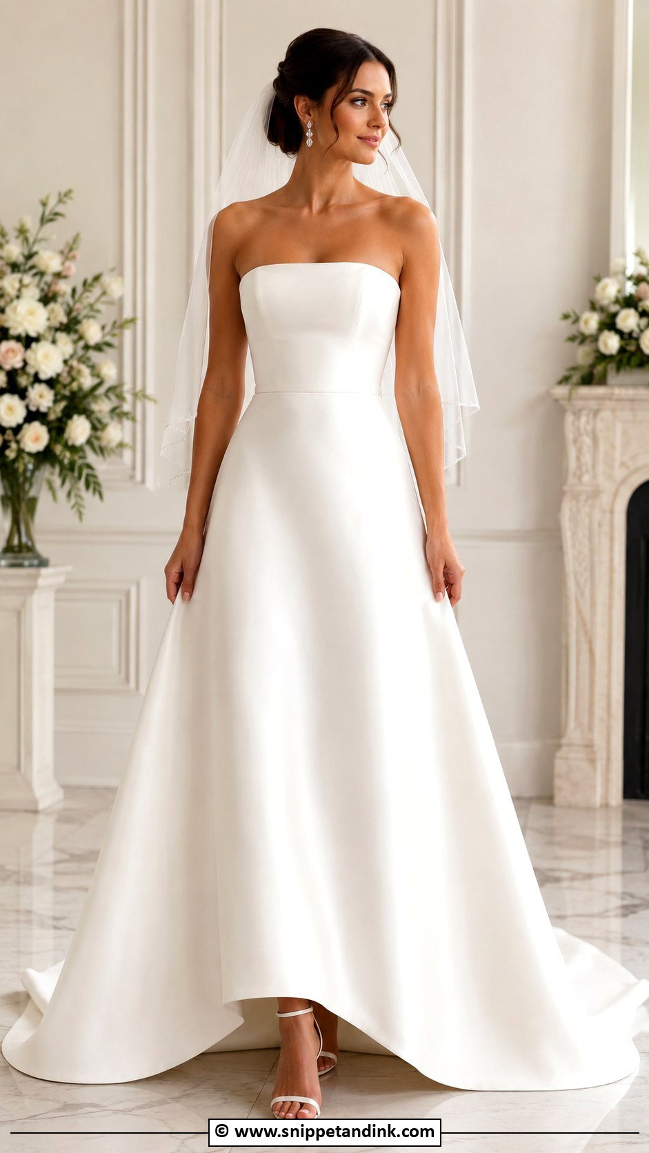Strapless A Line Wedding Dress - Snippet and Ink - 30 Wedding Dress Inspiration Ideas