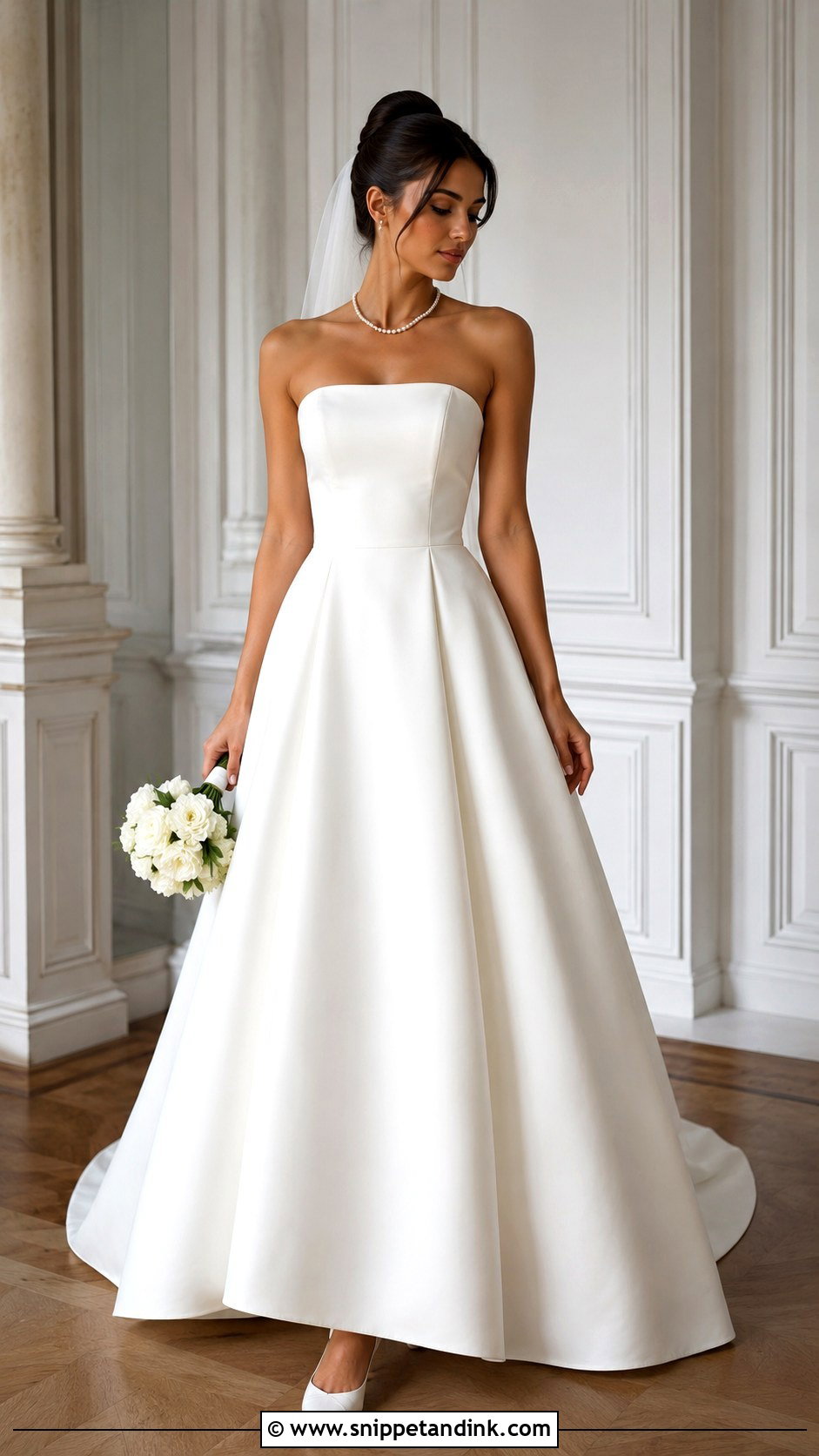 Strapless A Line Wedding Dress - Snippet and Ink - 30 Wedding Dresses a Line