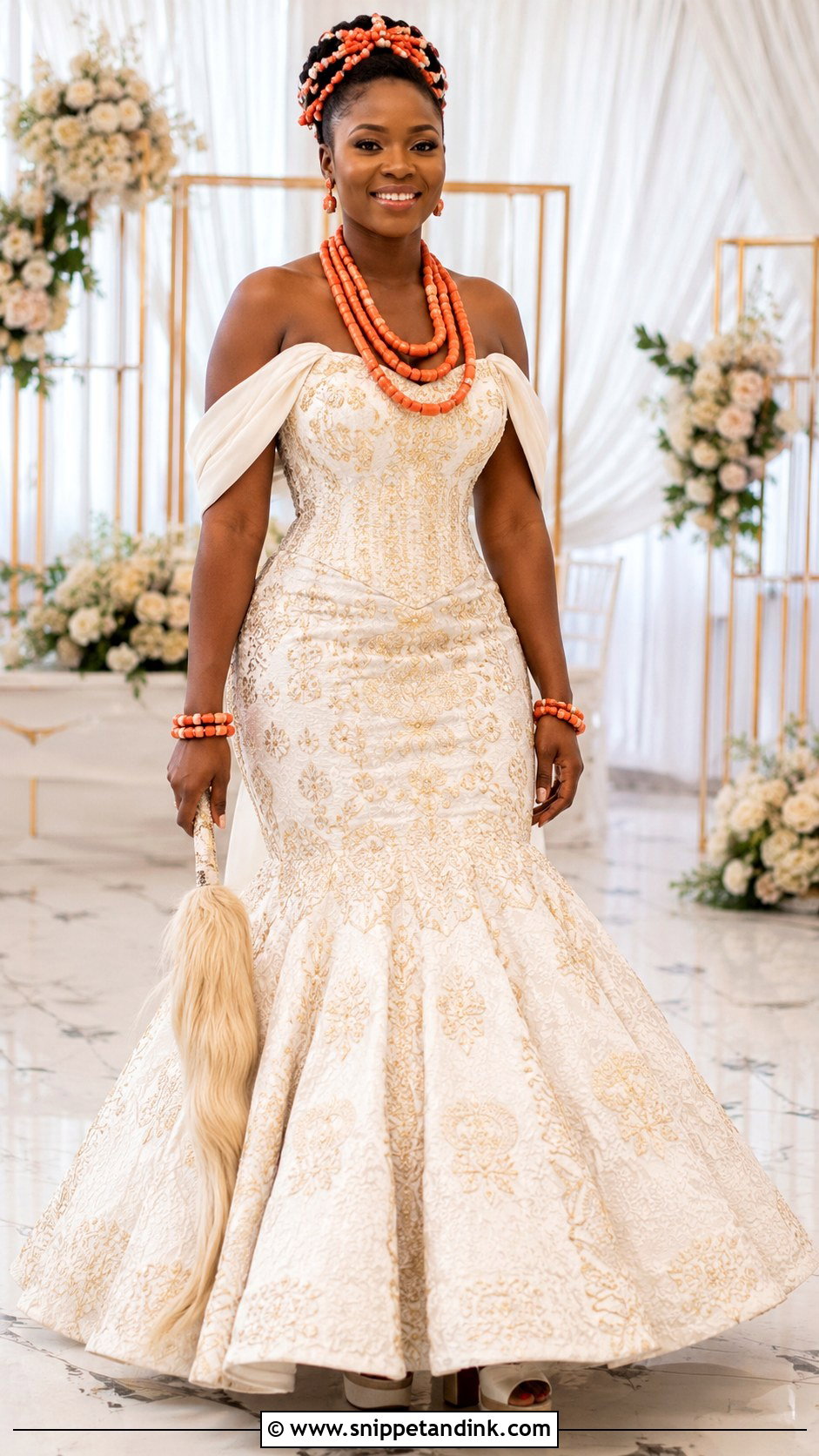 Strapless Akwa Ocha Mermaid Gown - Snippet and Ink - 20 Akwa Ocha Bride Styles