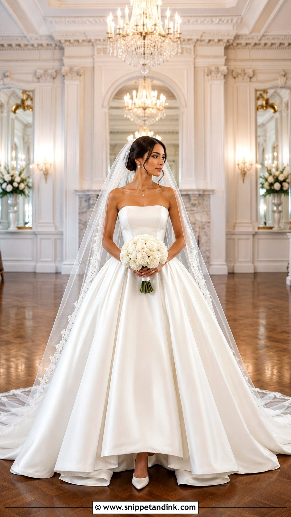 Strapless Ball Gown Bridal Dress - Snippet and Ink - 20 Classic Bridal Dress Ideas