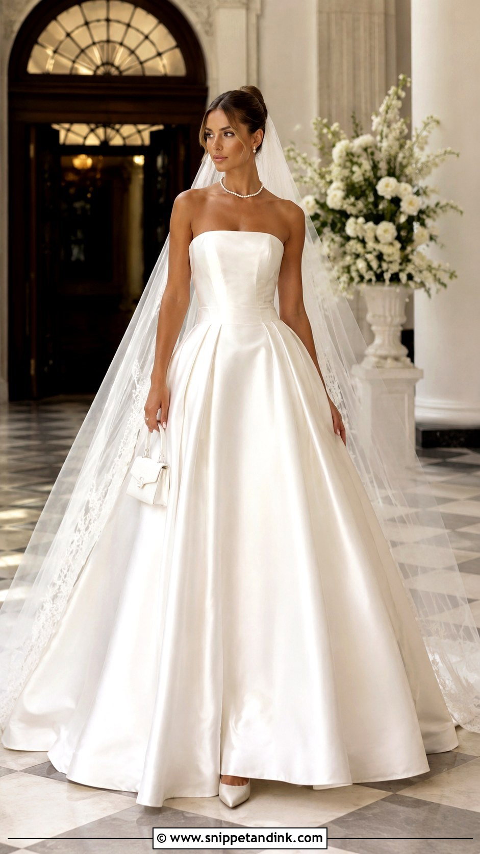 Strapless Ball Gown Bridal Look - Snippet and Ink - 20 Bridal Women Ideas
