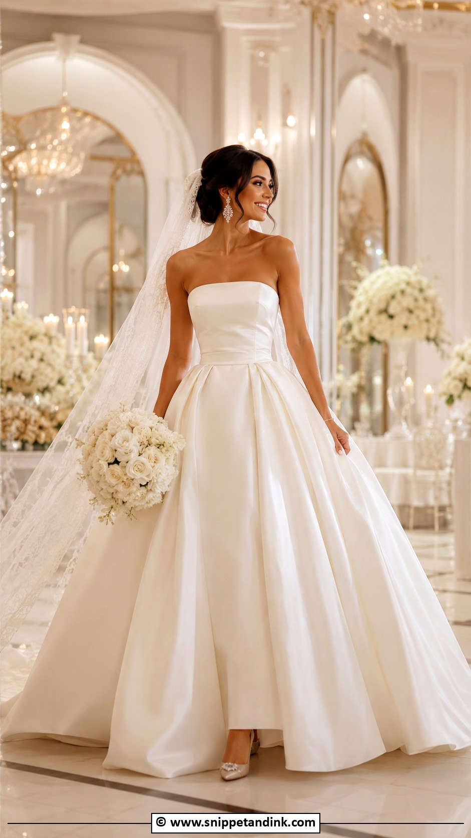Strapless Ball Gown Bride Gown - Snippet and Ink - 30 Bride Gown Ideas