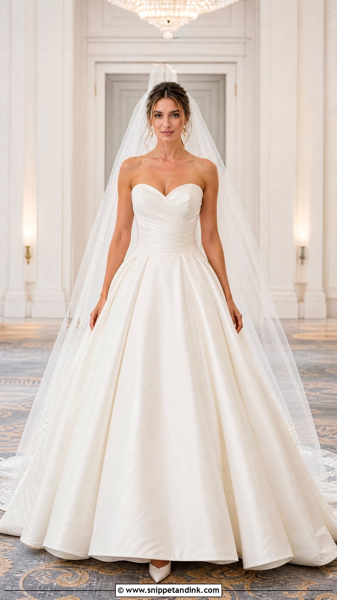 Strapless Ball Gown Taffeta Wedding Dress - Snippet and Ink - 25 Taffeta Wedding Dress Ideas