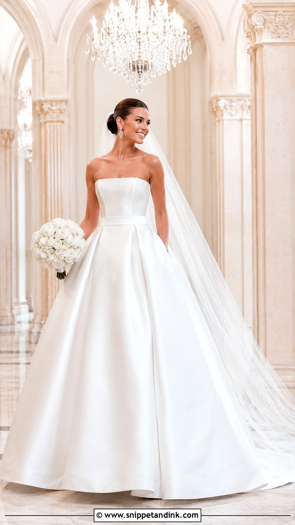 Strapless Ball Gown Wedding Dress - Snippet and Ink - 25 Bride Wedding Dress Ideas