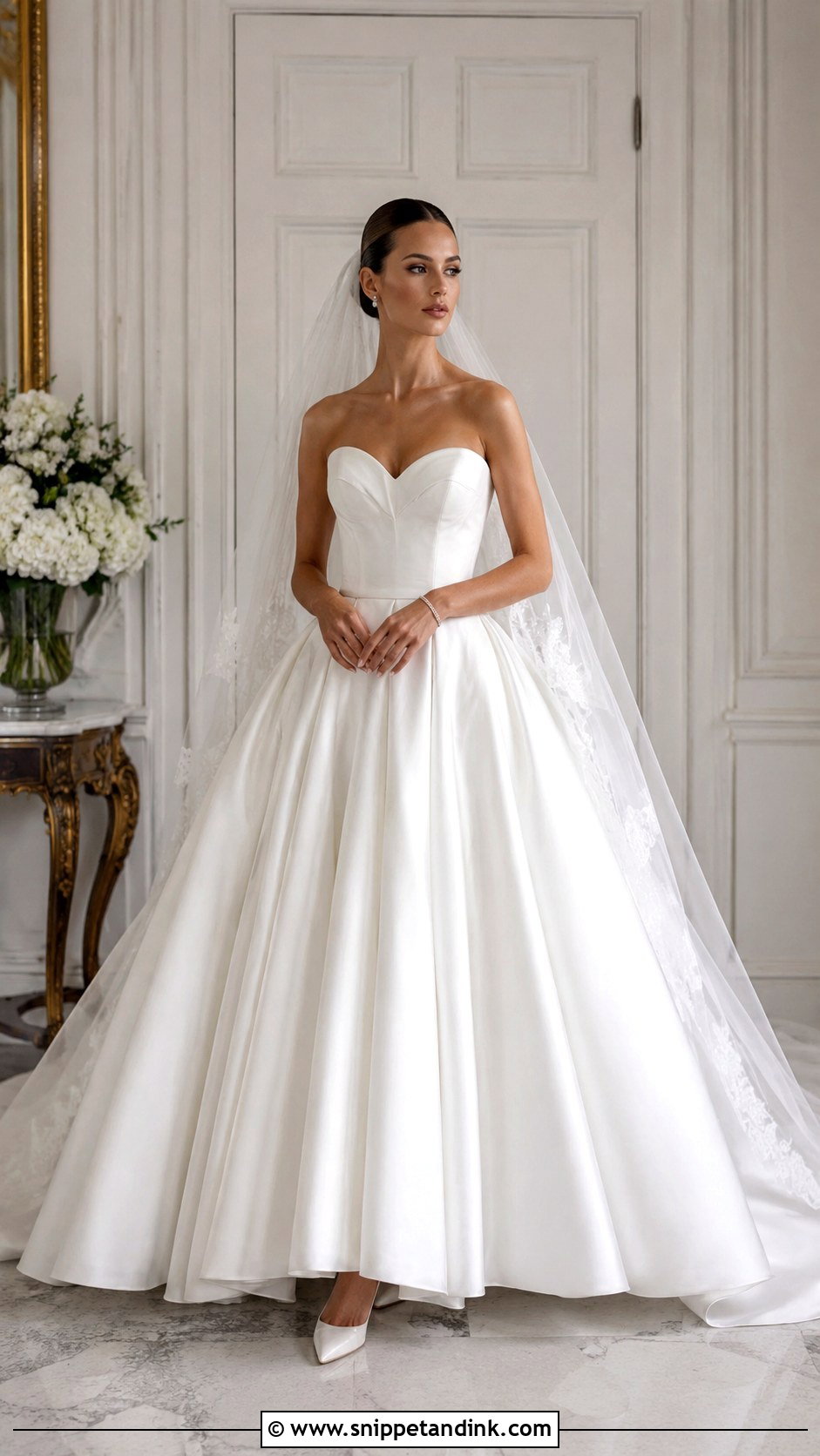 Strapless Ball Gown Wedding Dress - Snippet and Ink - 30 Wedding Ball Gown Ideas