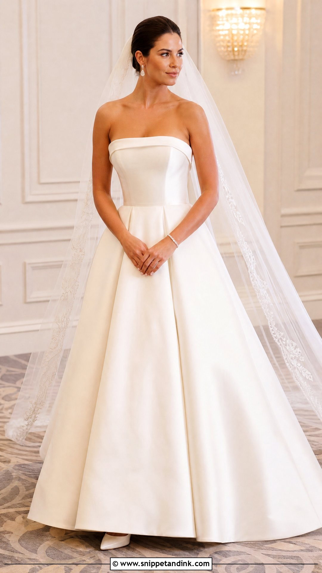 Strapless Ball Gown Wedding Dress - Snippet and Ink - 20 Elegant Wedding Dress Inspo Ideas