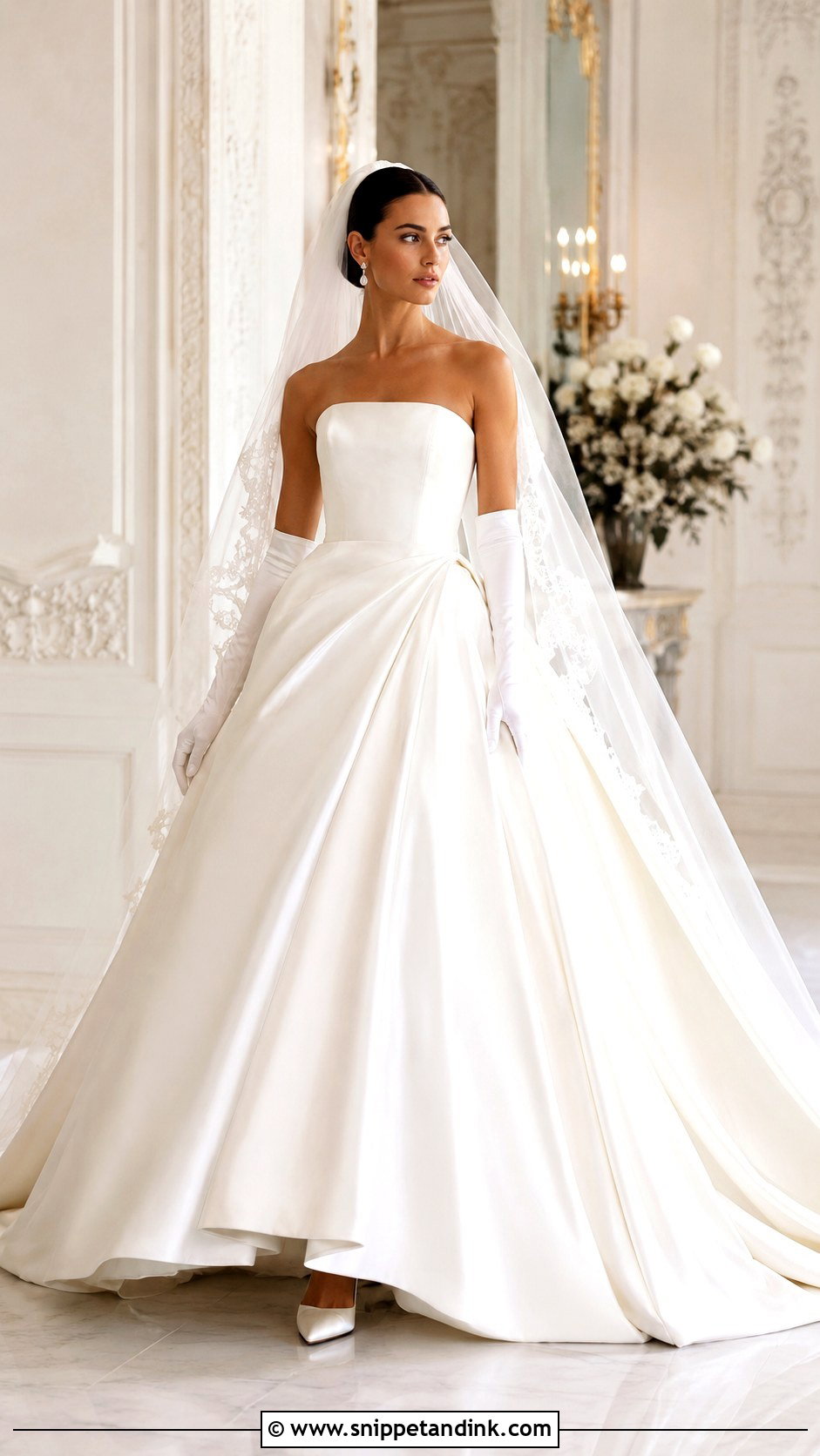 Strapless Ball Gown Wedding Dress - Snippet and Ink - 25 Modern Wedding Dress Ideas