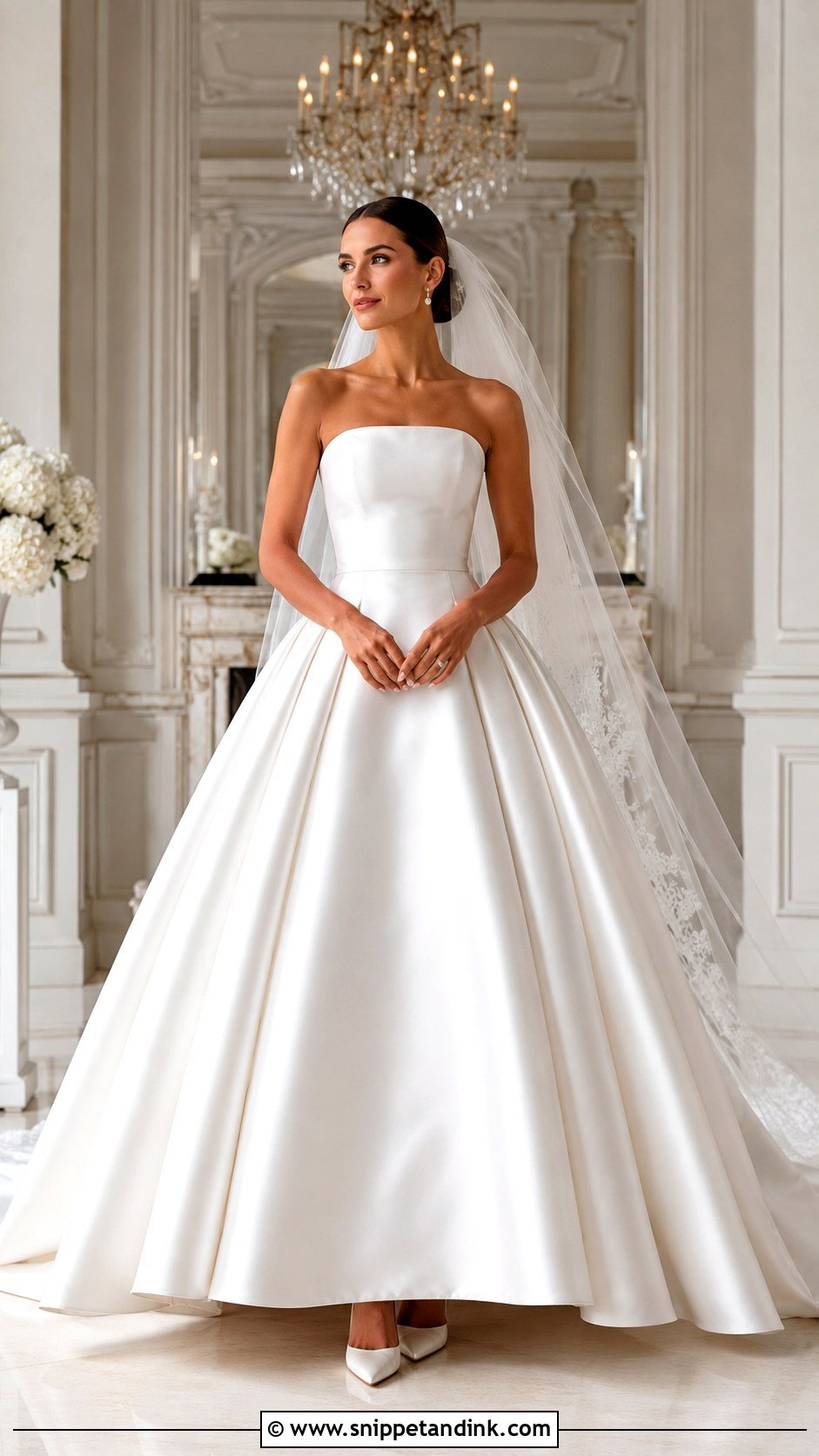Strapless Ball Gown Wedding Dress - Snippet and Ink - 25 Simple Classic Wedding Dress Ideas