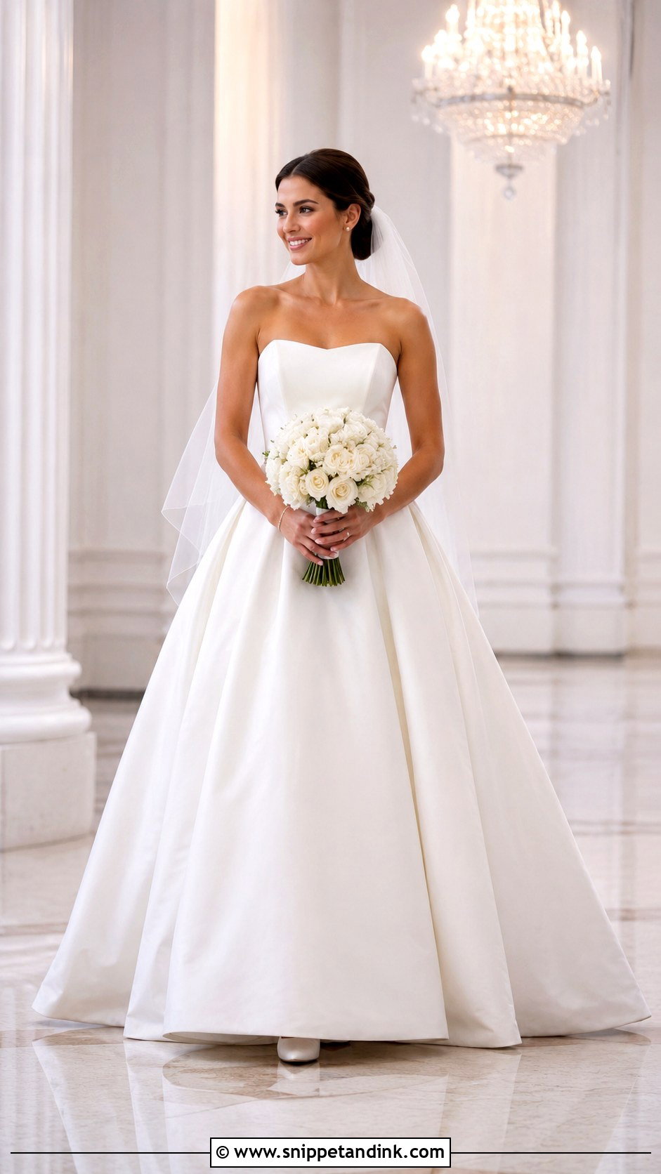 Strapless Ball Gown Wedding Dress - Snippet and Ink - 20 Budget Wedding Dress Ideas
