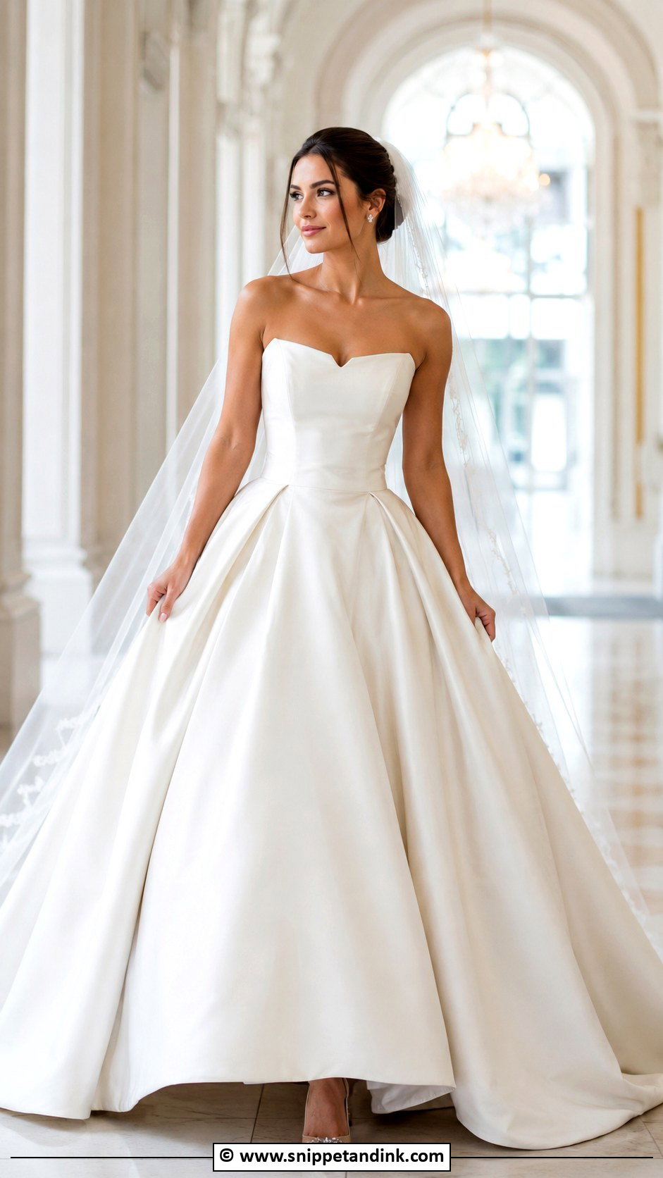 Strapless Ball Gown Wedding Dress - Snippet and Ink - 30 Chic Wedding Dress Ideas