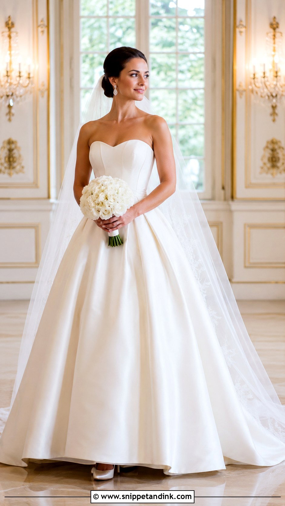 Strapless Ball Gown Wedding Dress - Snippet and Ink - 20 Classic Timeless Wedding Dresses