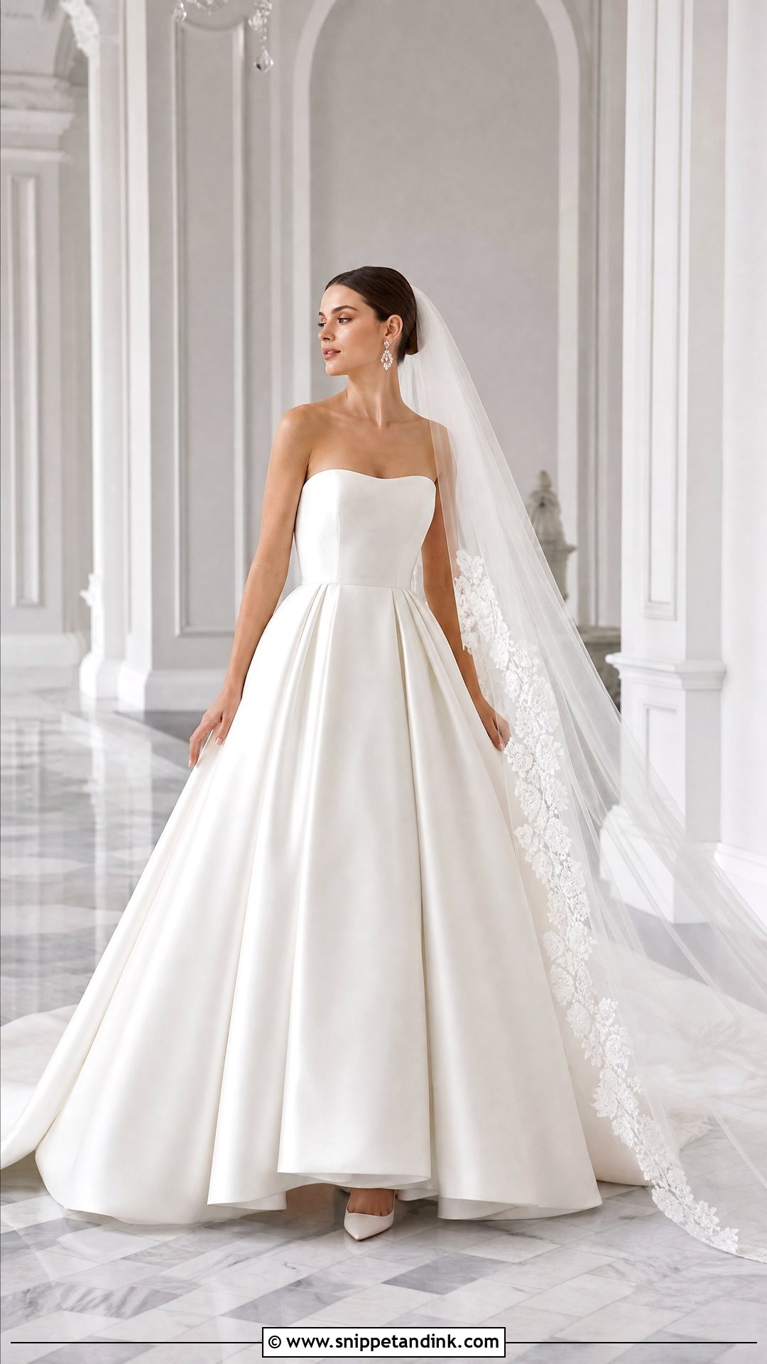 Strapless Ball Gown Wedding Dress - Snippet and Ink - 20 Small Bust Wedding Dresses