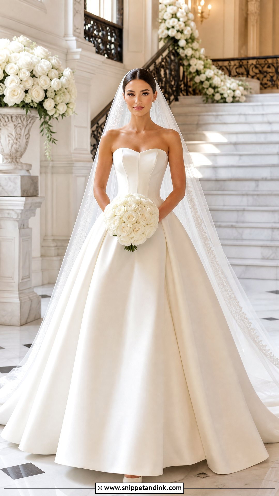 Strapless Ball Gown Wedding Dress - Snippet and Ink - 20 Vogue Wedding Dress Ideas