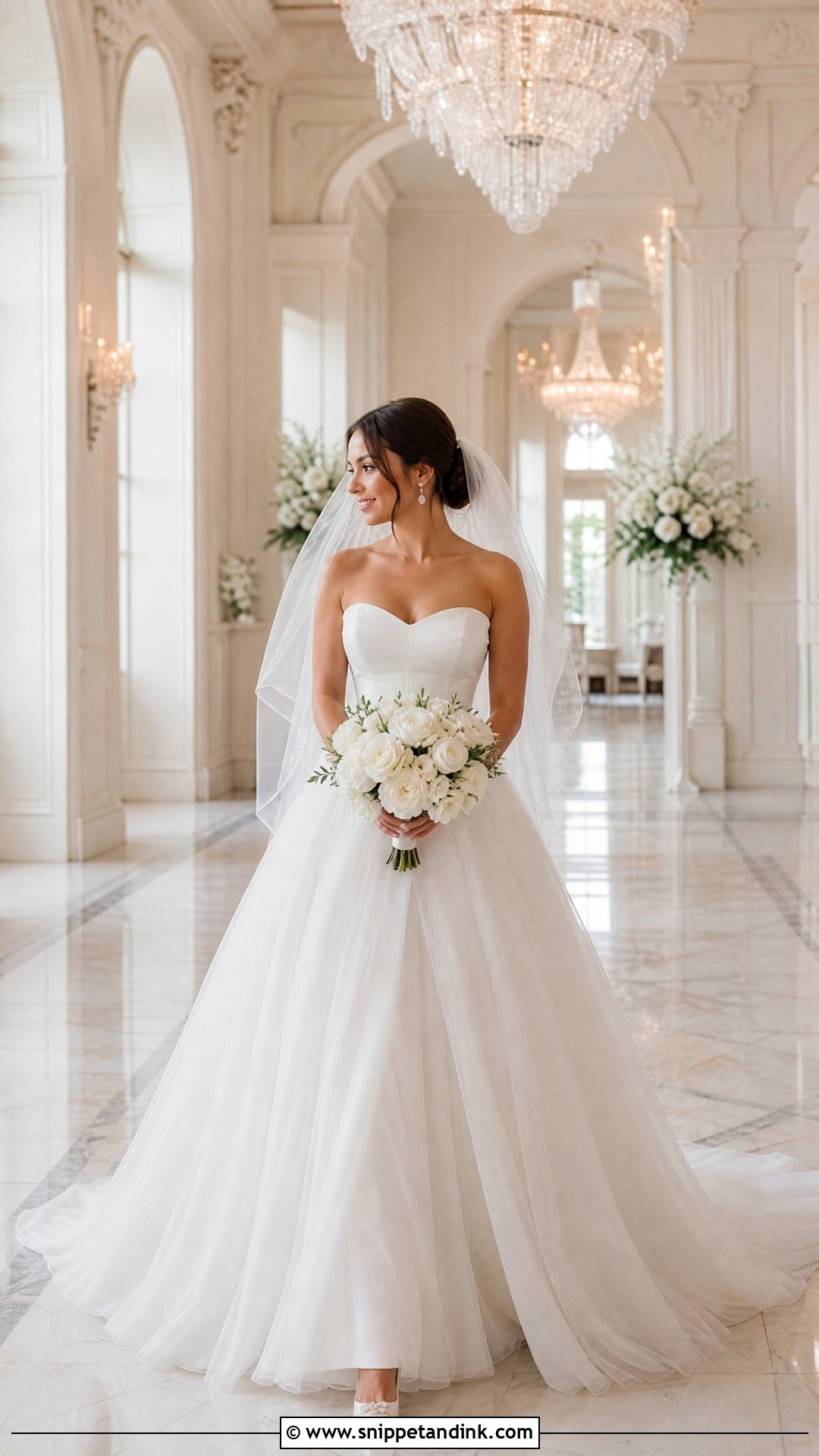 Strapless Ball Gown Wedding Dress - Snippet and Ink - 20 Wedding Dresses for Petite Brides