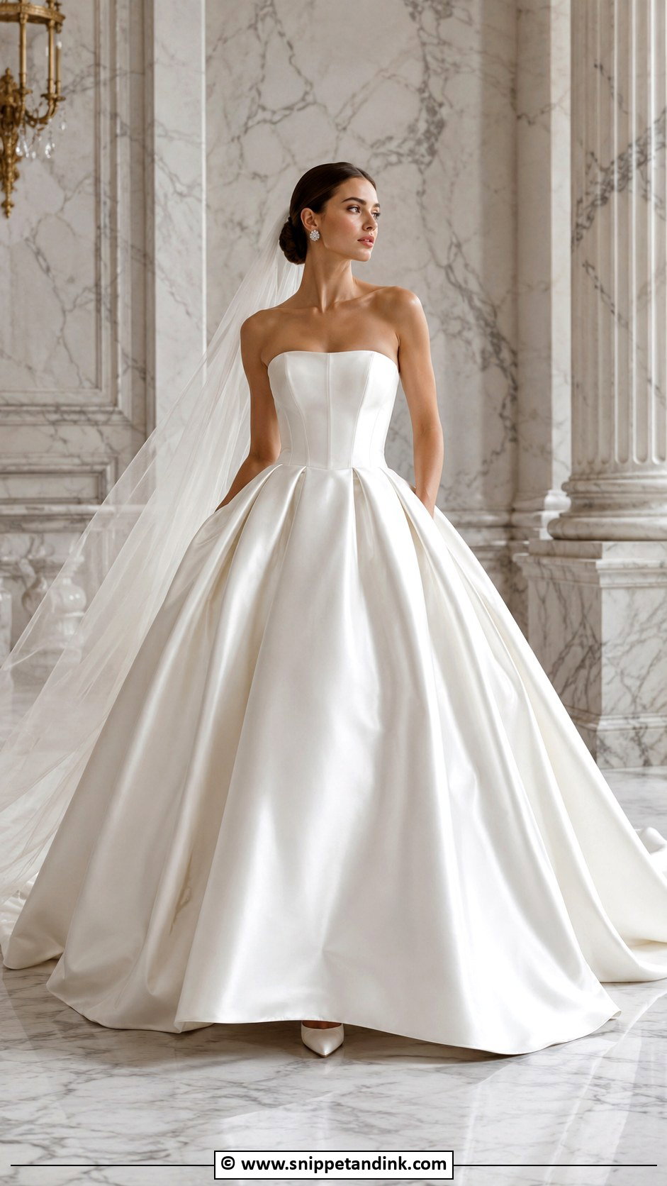 Strapless Ball Gown Wedding Dress - Snippet and Ink - 30 Elegant Wedding Dresses