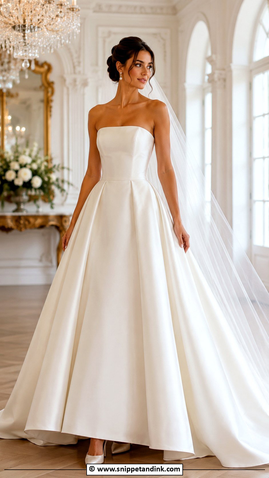Strapless Ball Gown Wedding Dress - Snippet and Ink - 30 Simple Timeless Wedding Dress Ideas