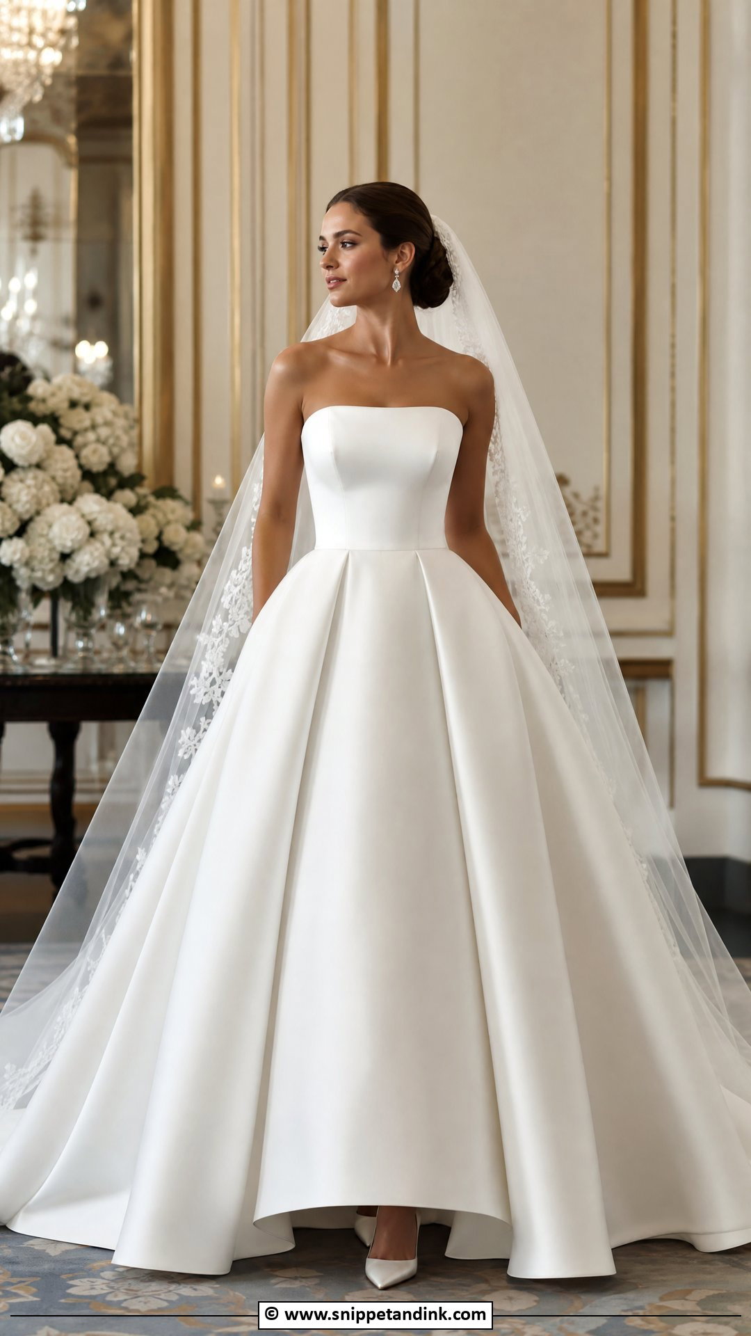 Strapless Ball Gown Wedding Dress - Snippet and Ink - 35 Classy Wedding Dress Ideas