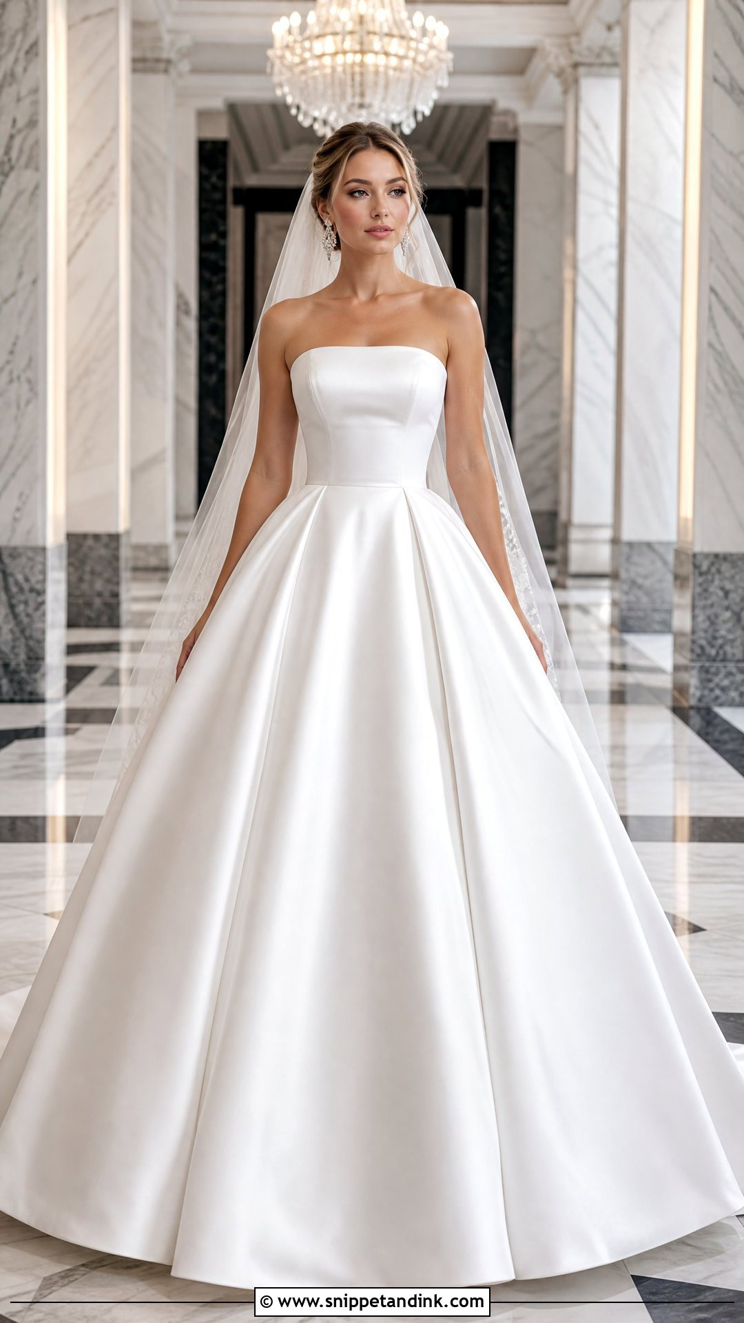 Strapless Ball Gown Wedding Outfit - Snippet and Ink - 25 Wedding Day Outfit Ideas