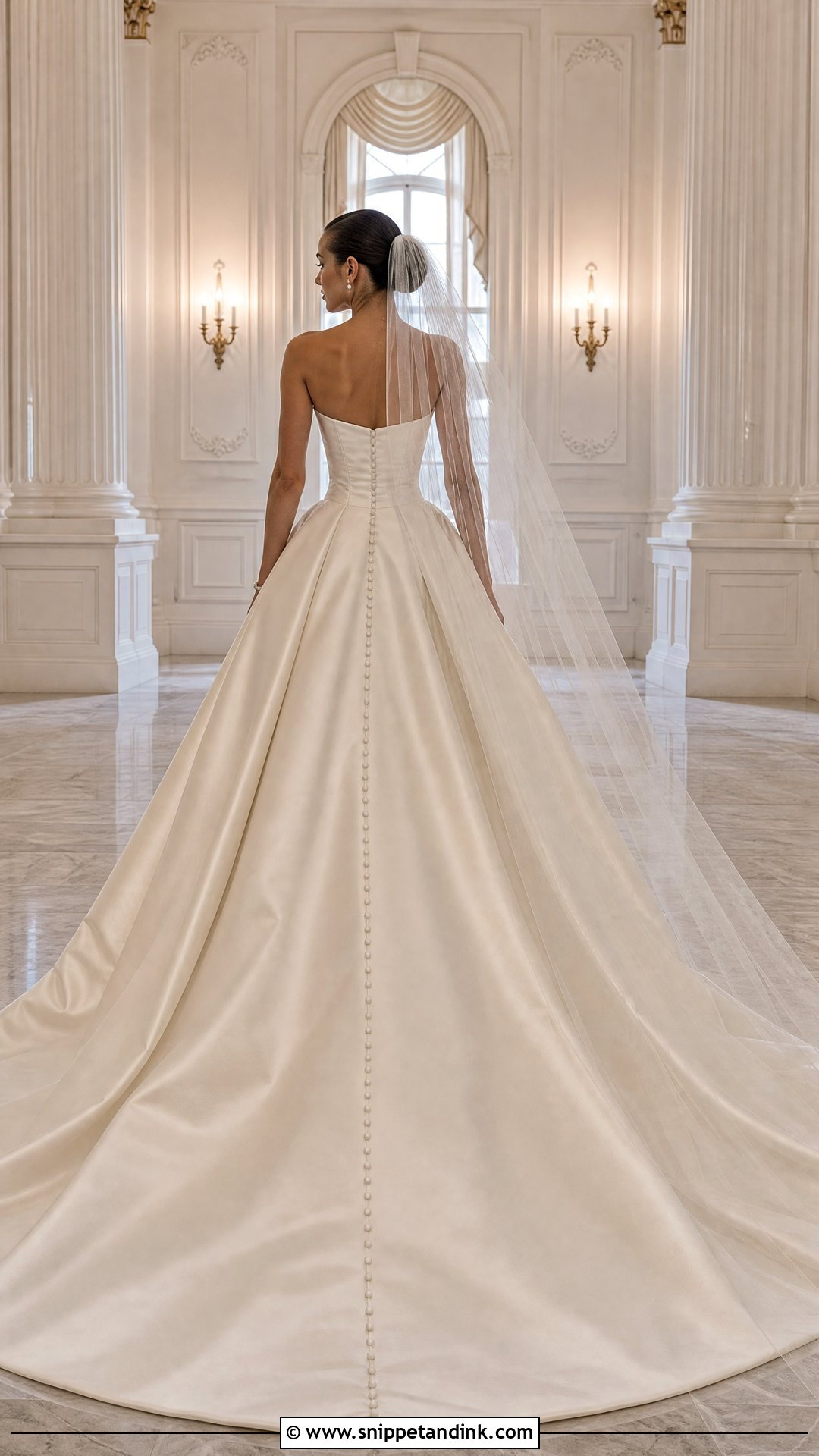 Strapless Ball Gown With Buttons Down Back - Snippet and Ink - 20 Wedding Dress Buttons Down Back Ideas