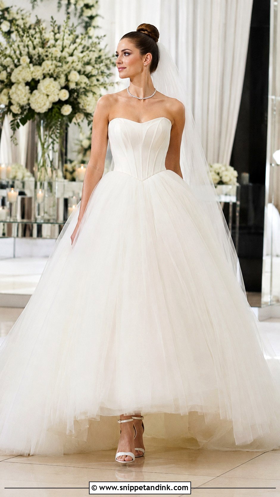 Strapless Ballerina Ball Gown Wedding Dress - Snippet and Ink - 20 Ballerina Wedding Dress Ideas