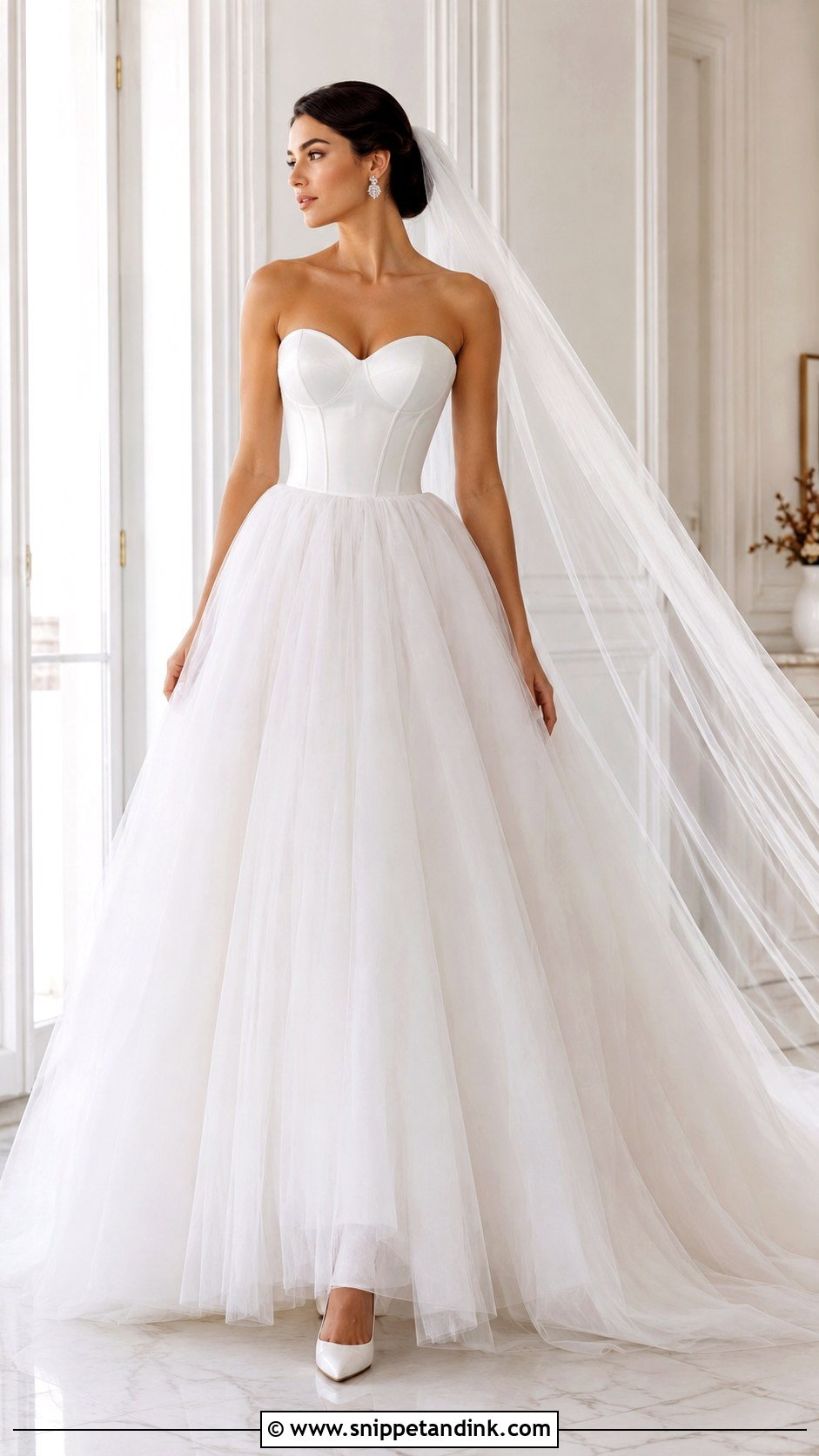 Strapless Ballgown Wedding Dress - Snippet and Ink - 25 Elegant Wedding Dress Ballgown Fairytale Ideas