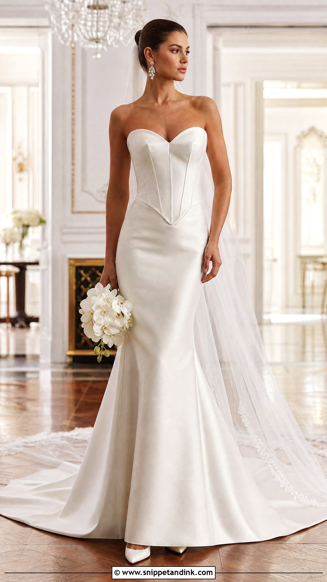 Strapless Basque Waist Wedding Dress - Snippet and Ink - 20 Strapless Fitted Wedding Dress Ideas