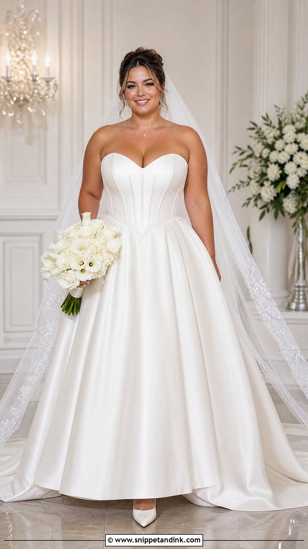 Strapless Basque Waist Wedding Dress - Snippet and Ink - 20 Wedding Dresses Pear Shape