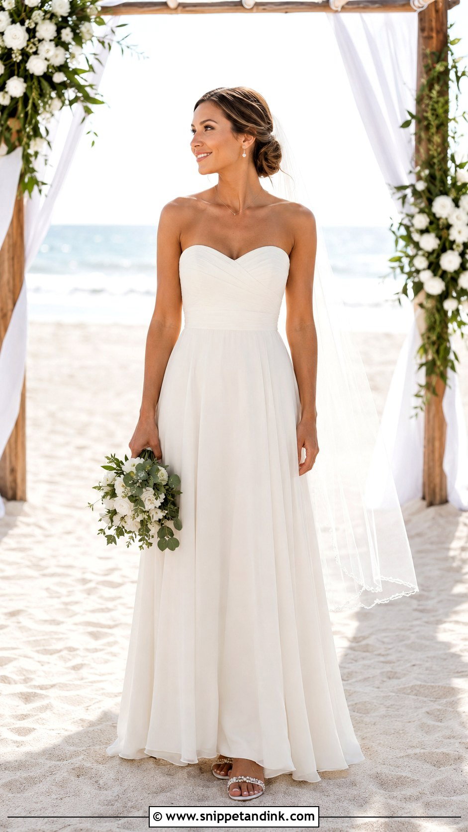 Strapless Beach Wedding Dress - Snippet and Ink - 20 Beachy Wedding Dress Beach Styles