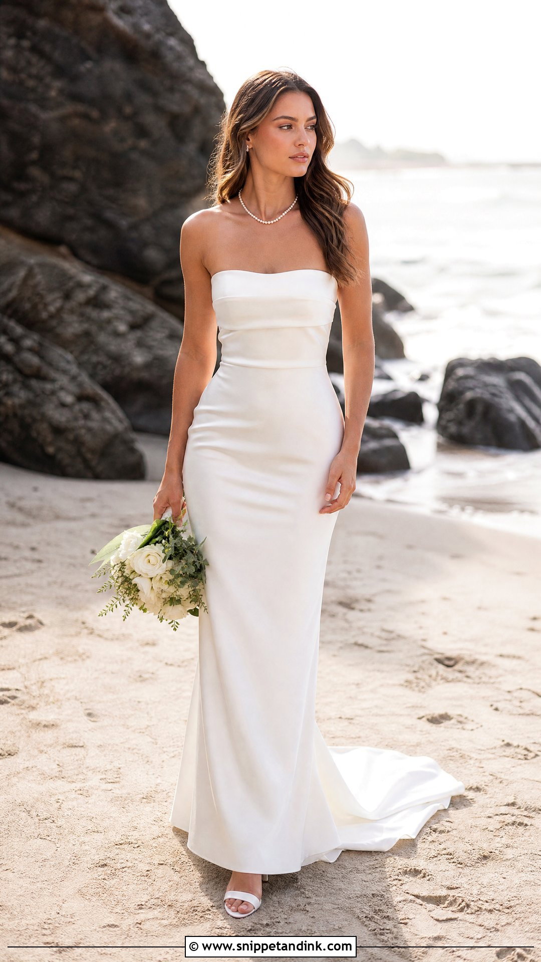 Strapless Beach Wedding Dress - Snippet and Ink - 25 Simple Beach Wedding Dress Ideas