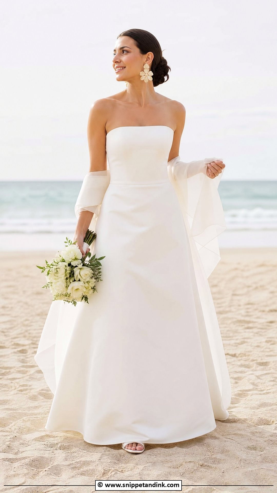 Strapless Beach Wedding Dress - Snippet and Ink - 35 Beach Wedding Dress Ideas