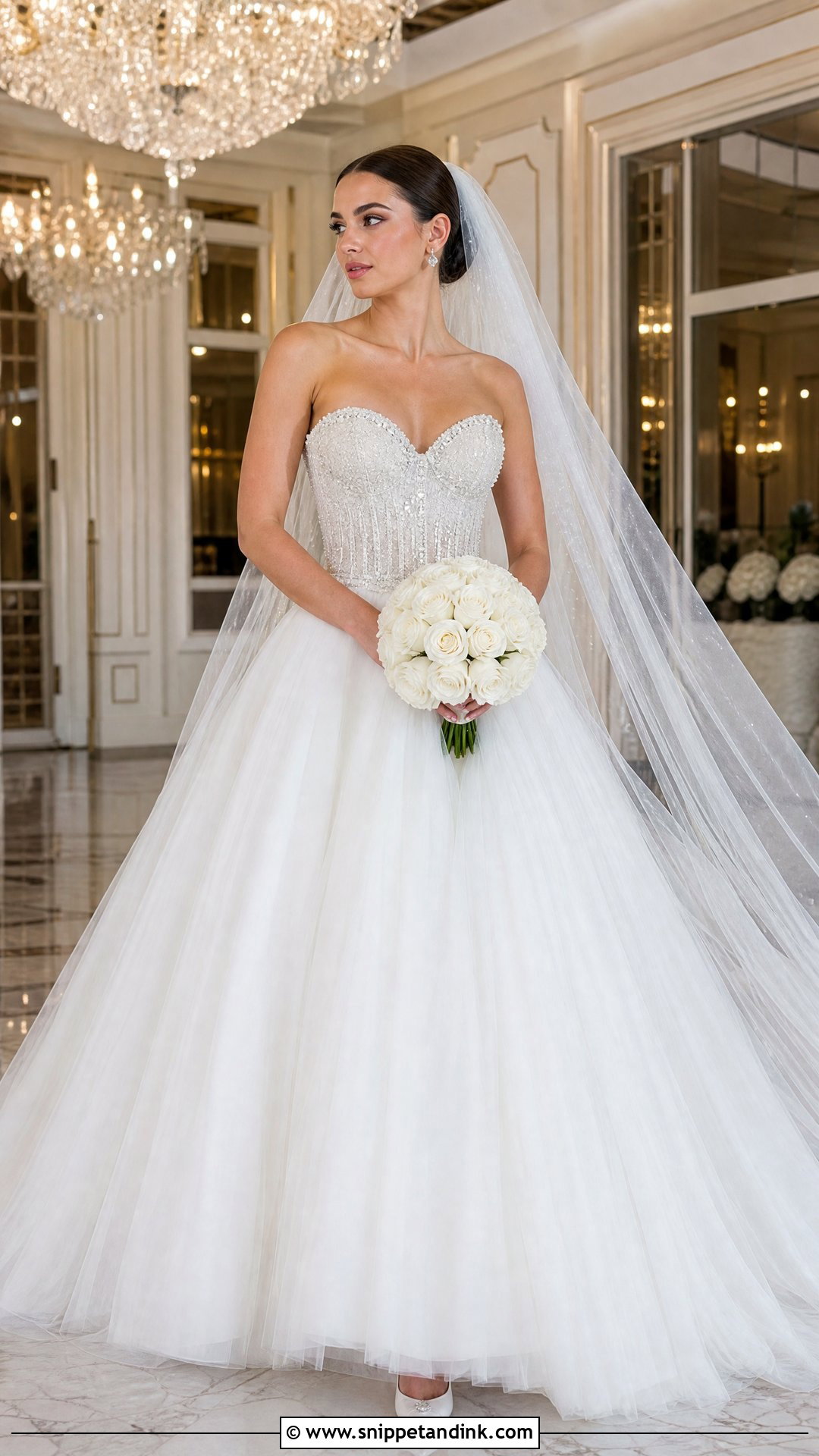 Strapless Beaded Ballgown Wedding Dress - Snippet and Ink - 20 Strapless Ballgown Wedding Dress Ideas