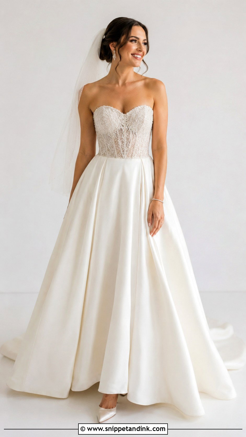 Strapless Bling Wedding Dress - Snippet and Ink - 25 Bling Wedding Dress Ideas