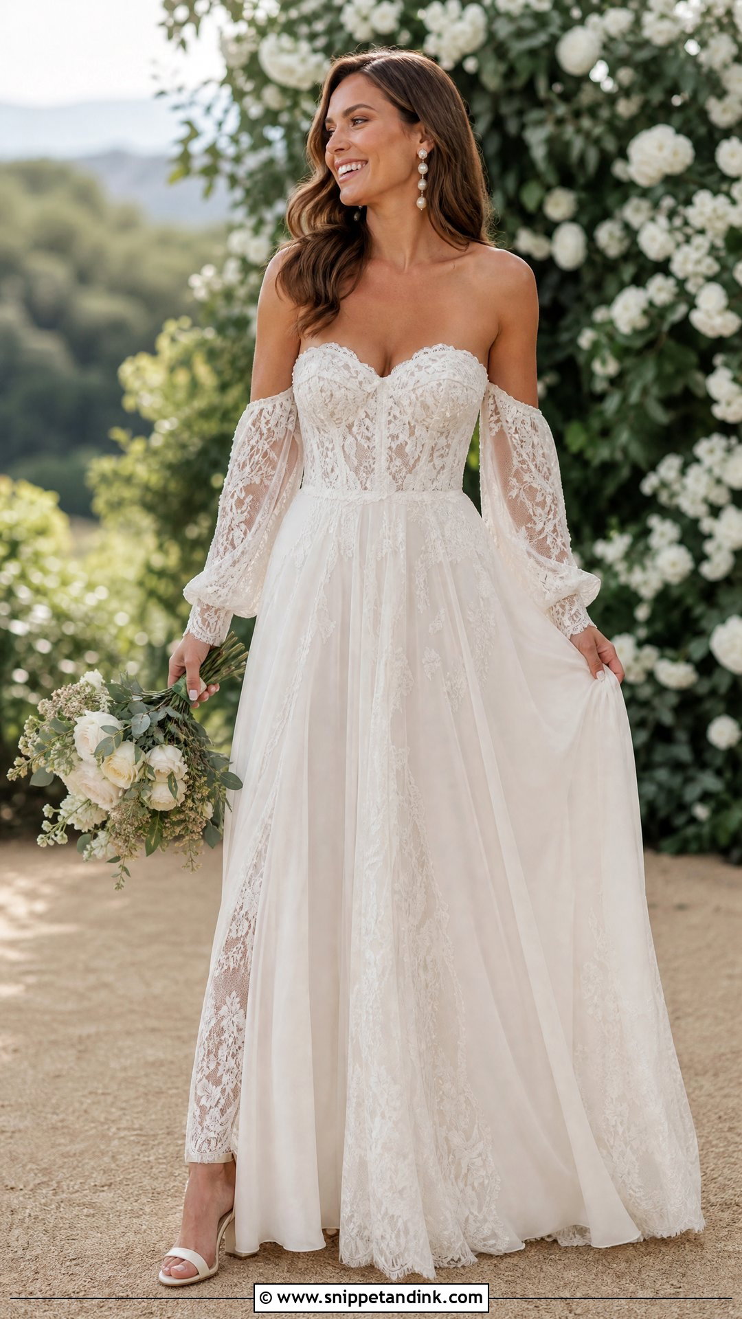 Strapless Boho Lace Wedding Dress - Snippet and Ink - 25 Boho Lace Wedding Dress Ideas