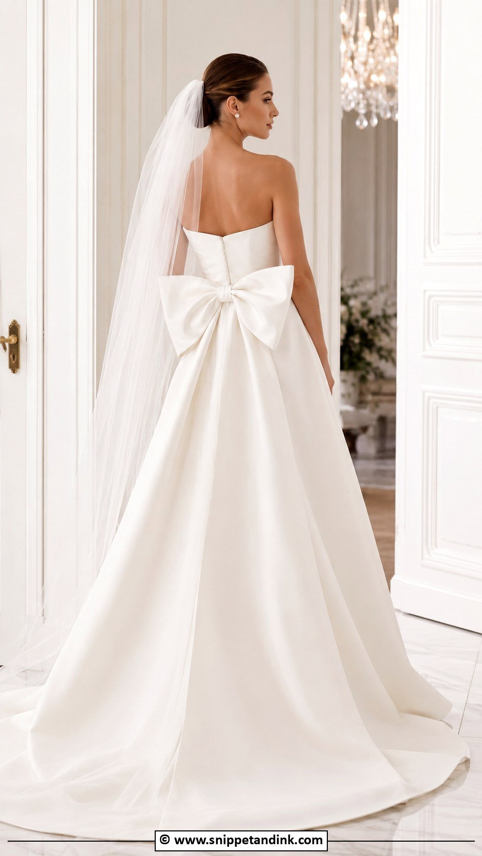 Strapless Bow Wedding Dress - Snippet and Ink - 35 Strapless Wedding Dress Ideas