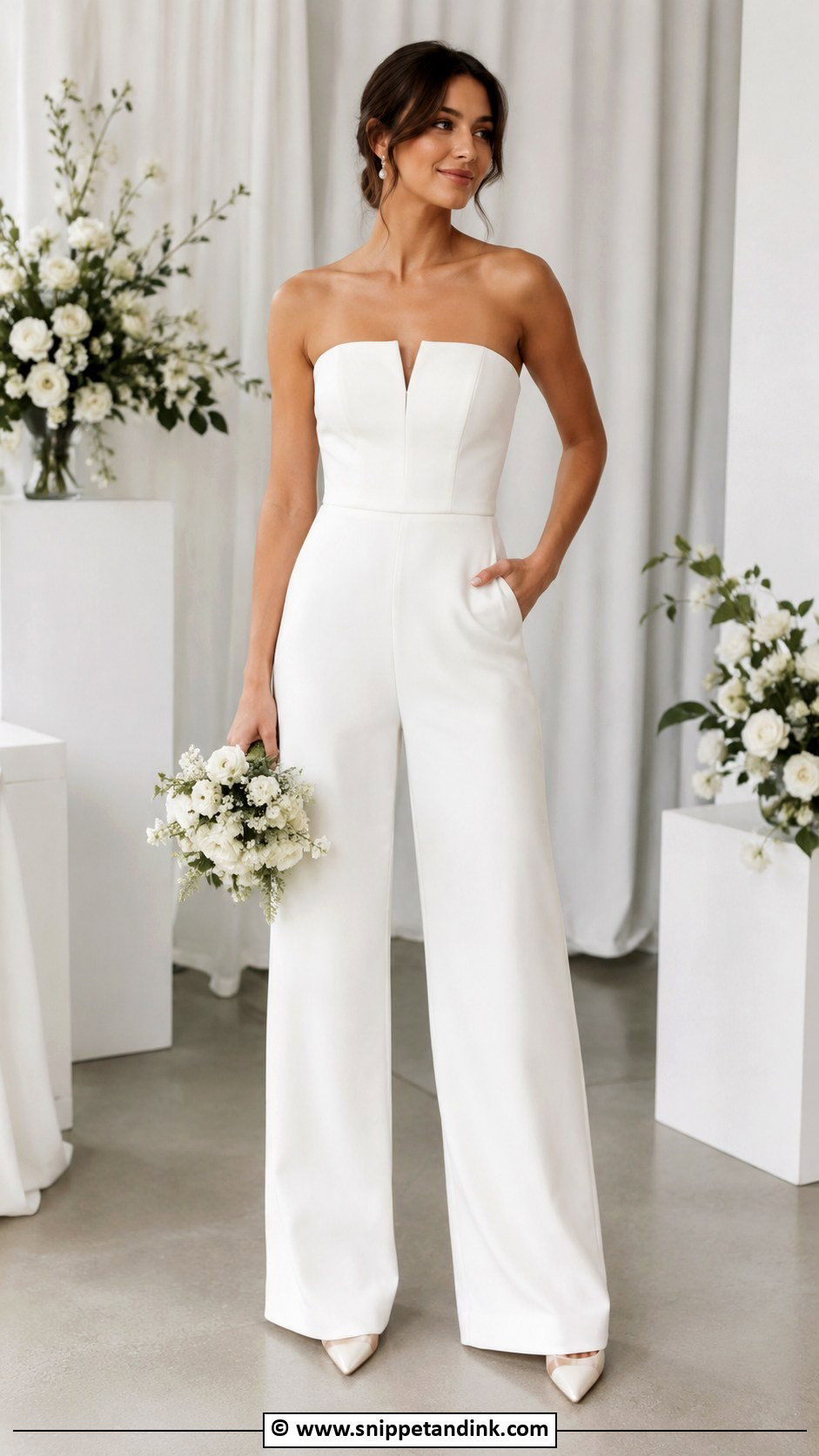 Strapless Bridal Jumpsuit - Snippet and Ink - 25 Jumpsuit Wedding Dress Ideas