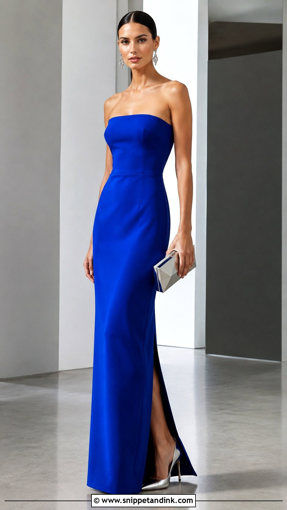 Strapless Column Gown - Snippet and Ink - 20 Modern Gown Ideas