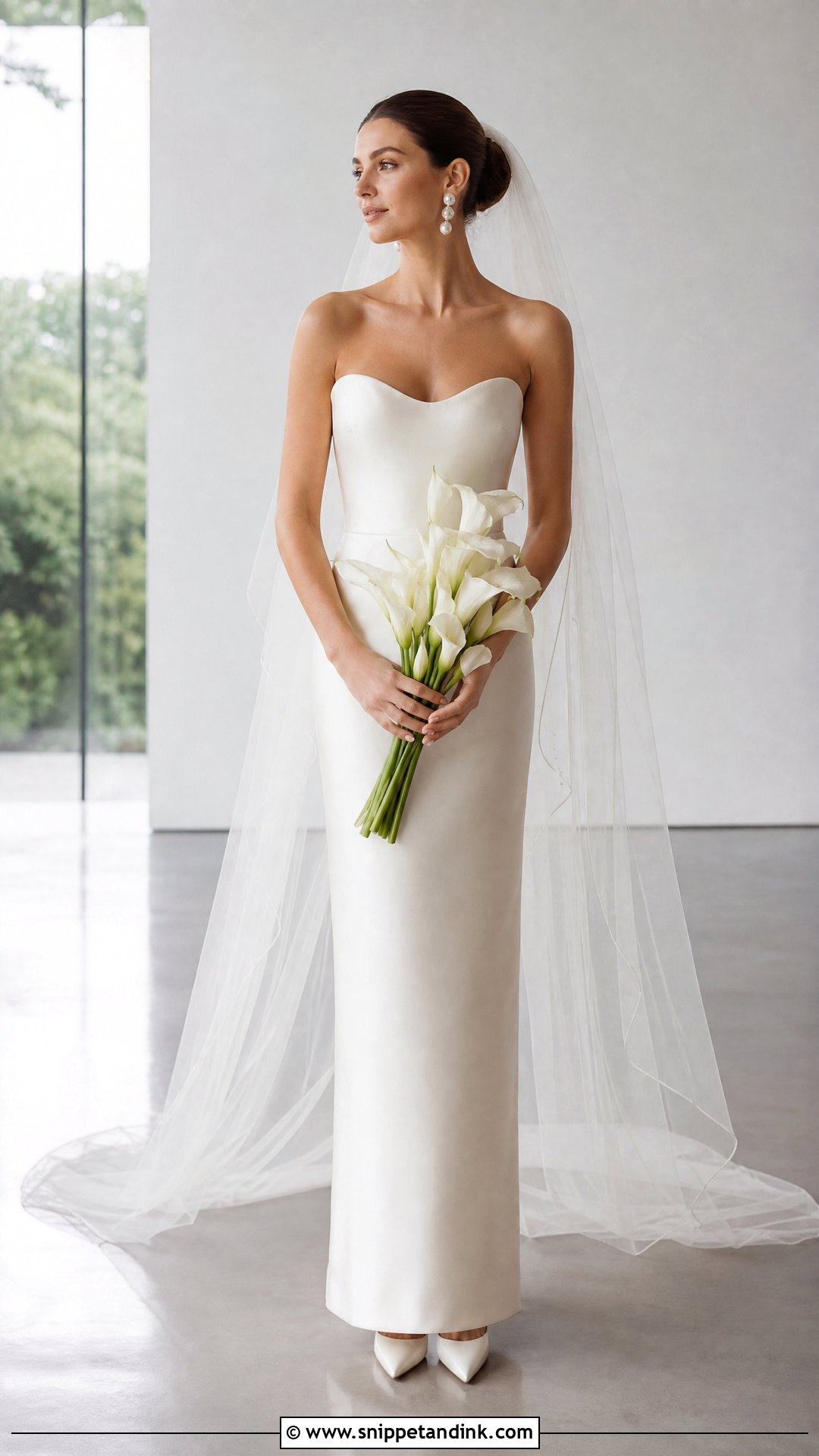 Strapless Column Wedding Dress - Snippet and Ink - 20 Simple Plain Wedding Dress Ideas