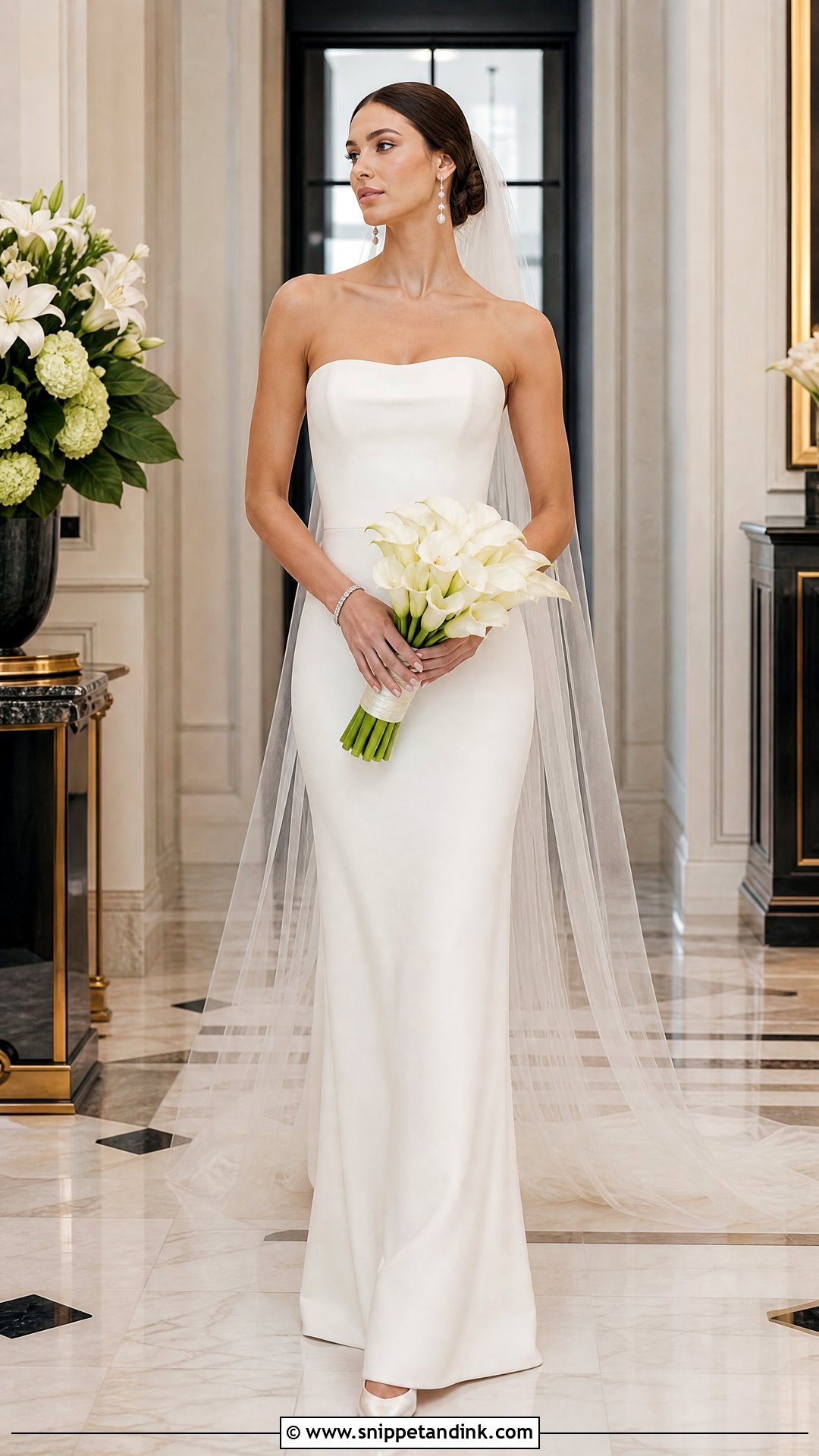 Strapless Column Wedding Gown - Snippet and Ink - 20 Wedding Gown Simple Classy Ideas